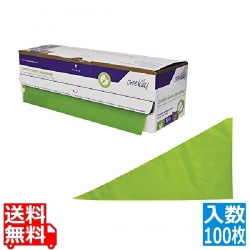 使い捨て絞り袋(ヨーロッパ)100枚入Mグリーン 写真1