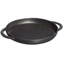 40509-377 XO ラウンドグリル 26cm 黒 ※ IH対応 IH (100V/200V)とガス火対応 写真1