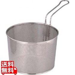 パンチングボイルバスケット 片手ハンドル 21cm 業務用 写真1