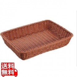 抗菌樹脂 角型バスケット(ブラウン) 49型 写真1