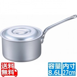 アルミ プロシェフ 深型片手鍋(目盛付)27cm 写真1