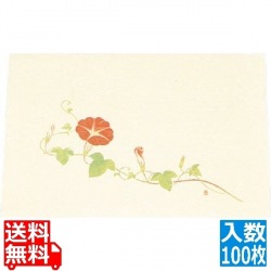 尺三 懐石まっと クリーム(100枚入)WSS-10 朝顔 写真1