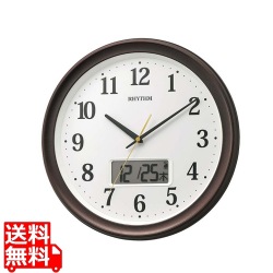 リズム 電波掛時計 フィットウェーブリブA02 8FYA02SR06 写真1
