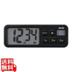 タニタ 抗菌でか見えタイマーTD-431 BK マットブラック 写真1