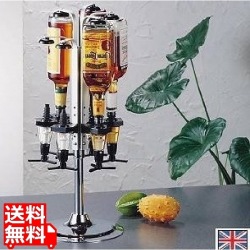 ビューモント ウィスキーメジャースタンド ロータリー式 4本立 1oz 黒 写真1