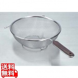 ダイアナ 18-8 木柄足付 ストレーナー シングルアミ 22cm L-0033 写真1