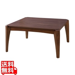 コタツテーブル ( W75 x D75 x H83 cm ) 木目調 ブラウン 石英管 温風ヒーター 510W 写真1