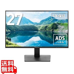 モニター 27インチ Type-C入力対応 フルHD 広視野角ADSパネル ブルーライト軽減 sRGB対応 HDMIx1 DisplayPortx1 USBハブ(Type-Ax3)  写真1