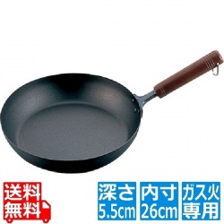 純チタン 木柄フライパン 26cm ※ ガス火専用 写真1
