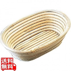 Murano(ムラノ)籐製醗酵カゴ小判型 大 写真1