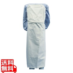 ワンタッチウレタン胸付前掛 K型 ホワイト 写真1