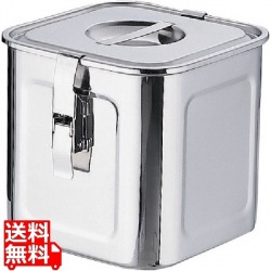 18-8パッキンフック付角キッチンポット 12cm 業務用