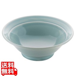磁器 中華食器 高級青地 丼 7寸 写真1
