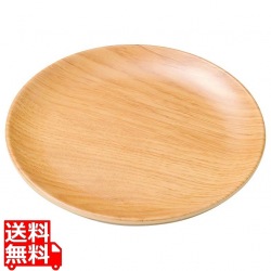 メラミン 耐熱 サークルプレート ナチュラルウッド S 1202577 写真1
