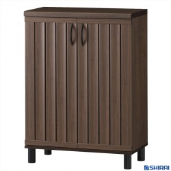 シューズボックス ガルバートン 白井産業 GBT-1075D ダークブラウン  | シューズラック 下駄箱 幅:約75cm 高さ:約103cm 通気性 抜群 約24足収納 靴箱 玄関収納 写真1