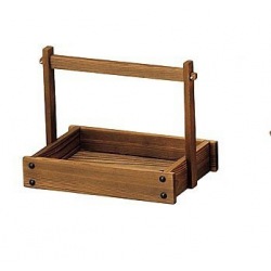 焼杉 手付 カスター 大 230×150(16303) 写真1