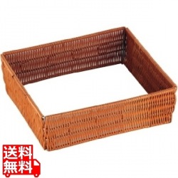 樹脂ラタン ガストロノームパンフレーム 2/3サイズ ブラウン 業務用 写真1