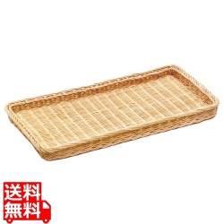 籐製 角皿(細)16-723 430×220×H25 写真1