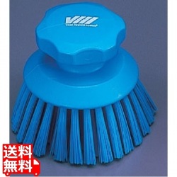 ヴァイカン ハンドブラシ丸 ハードタイプ 3885 ブルー 業務用 写真1
