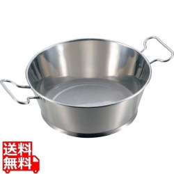 EBM ステンレス 両手ハンドル パンチング油こし 35cm 写真1