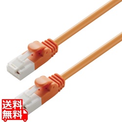 LANケーブル CAT6 15m ツメ折れ防止 ギガビット対応 高速通信 ヨリ線 スタンダード オレンジ 写真1