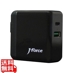 【1000円ポッキリ】 USB Type-A (最大出力18W ) Type-C ( 最大出力27W ) 2台同時急速充電 最大30W Type-C Power Delivery対応 世界超速 ブラック JF-PEACE11K 写真1
