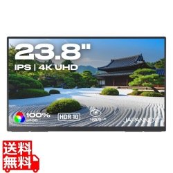 液晶ディスプレイ 23.8型/3840×2160/HDMI×1、USB-C×2/ブラック/スピーカー有/2年保証 写真1