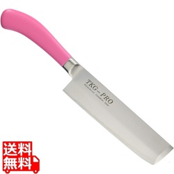TKG PRO 抗菌カラー 菜切庖丁 18cm ピンク 写真1