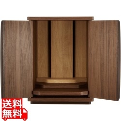 仏壇  白井産業  ミニ ミニ仏壇 モダン リビング 寝室 コンパクト 小さい おしゃれ 組立不要 すぐ使える 完成品 約幅30 奥行26 高さ39cm ブラウン こもれび 写真1