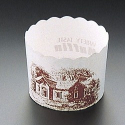 マフィンカップハウス柄白 M-405(100枚入) 写真1