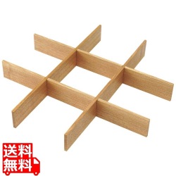 木製 正角箱 9仕切り 白木 写真1