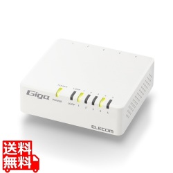 Giga対応スイッチングHub/5ポート/磁石付き/ホワイト 写真1