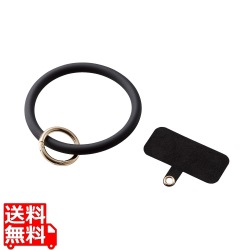 ハンドストラップ/シリコンリング/ラウンド/ブラック 写真1