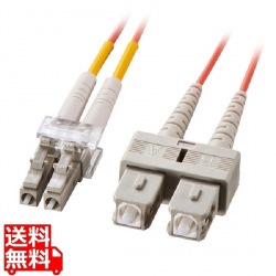 メガネ型光ファイバケーブル(マルチ50μm、LC×2-SC×2、2m) 写真1