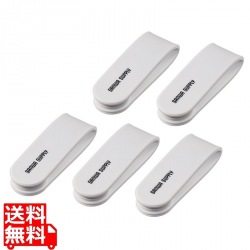 マグネット ケーブルクリップ(ホワイト・5個入り) 写真1