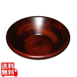 天然木サラダボウル こげ茶 21cm 32024 写真1