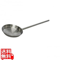 ステンレス 一体型 角柄網ひしゃく直径25cm×柄長60cm 写真1