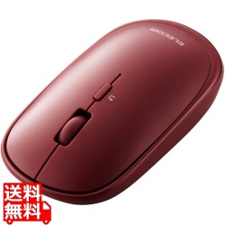 ワイヤレスマウス BlueLED Bluetooth 4ボタン 薄型 モバイルマウス 収納ポーチ付き 割り当て機能 レッド 写真1