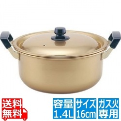 TKG 本しゅう酸 美菜食 両手鍋 16cm ※ ガス火専用 写真1