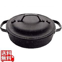 及源鋳造 クックトップ 洋風煮込鍋 丸 浅型 24cm 大 2.1l CT-6 ※IH対応(100V/200V) | 南部鉄器 煮込み鍋 丸型 浅型 鉄製 写真1