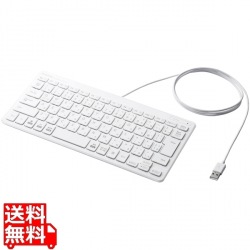 有線ミニキーボード/パンタグラフ式/薄型/ホワイト 写真1