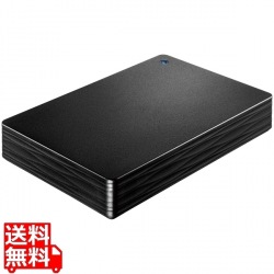 USB3.1 Gen1/2.0対応ポータブルハードディスク「カクうす Lite」 ブラック 2TB 写真1