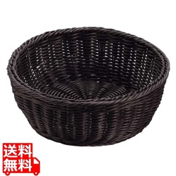 抗菌樹脂 丸型バスケット DS106 30型 ブラック 写真1
