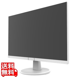 24型3辺狭額縁IPSワイド液晶ディスプレイ(白色)/1920×1080/ミニD-Sub15ピン、HDMI/ホワイト/スピーカー：なし/〔5年保証〕 写真1