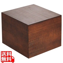 木製 千筋キューブ 茶 200×200×160mm 写真1
