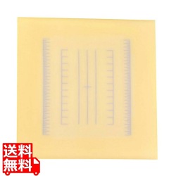調理用目盛り入りまな板 正方形 L イエロー 350×350 写真1