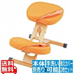 プロポーションチェア 替えカバー 2枚セット CV-8K オレンジ 宮武製作所 | ゴムカバー 手洗い可 写真1