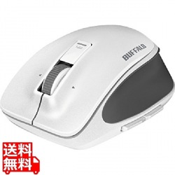 無線 BlueLED プレミアムフィットマウス Mサイズ ホワイト 写真1