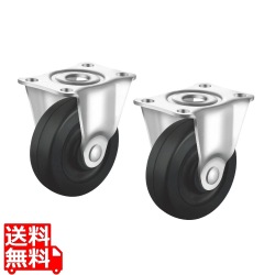 汎用キャスター 75mm径 2個セット (固定) 写真1