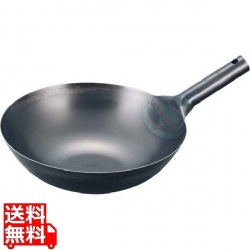 EBM 鉄ブルーテンパー プレス 中華片手鍋 39cm 写真1